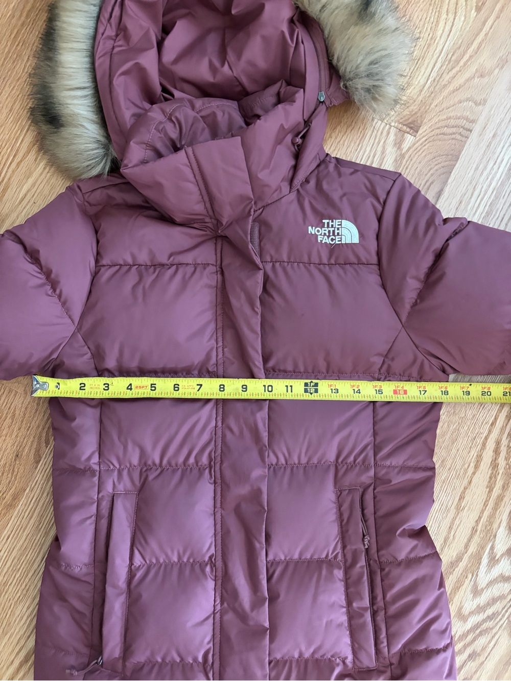 The North Face Gotham Hooded Down Jacket in Wild Ginger Mauve Size S - Picture 16 of 16